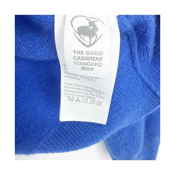 J. Crew Cashmere Crewneck Sweater Knitted Long Sleeve Blue Size Large NWOT - Picture 11 of 12